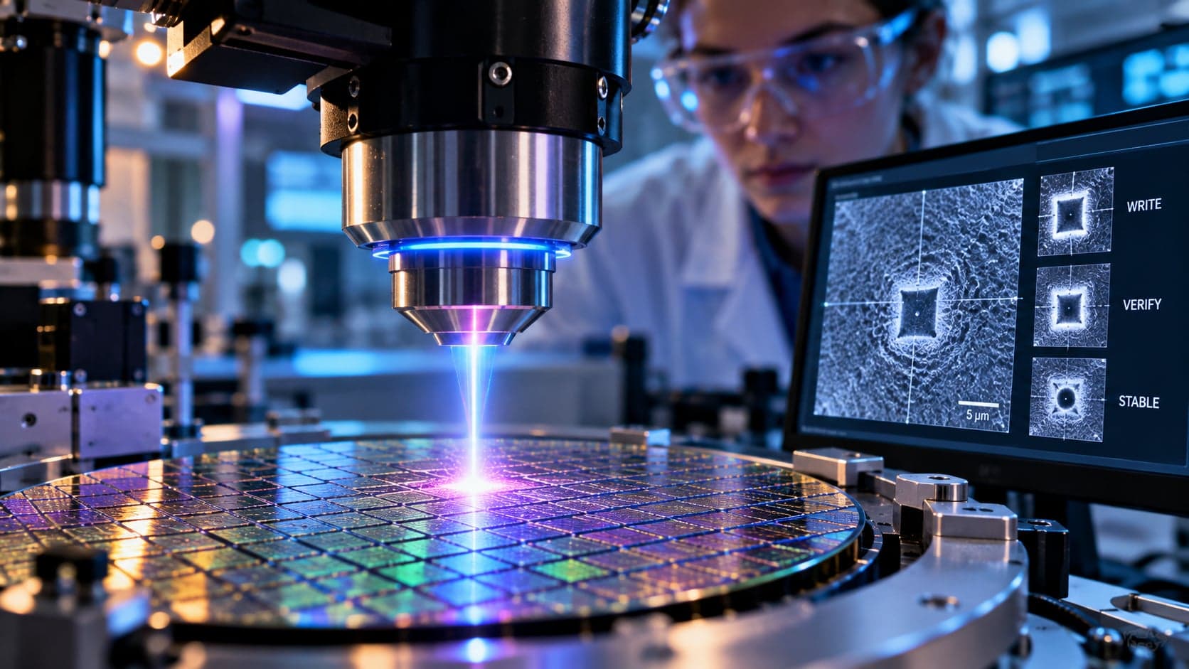 Can a Laser Write Memory Directly Into Silicon?
